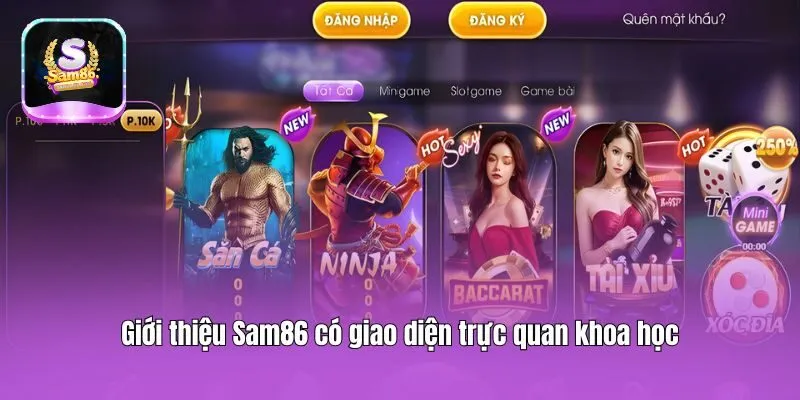 Giới thiệu Sam86 có giao diện trực quan khoa học